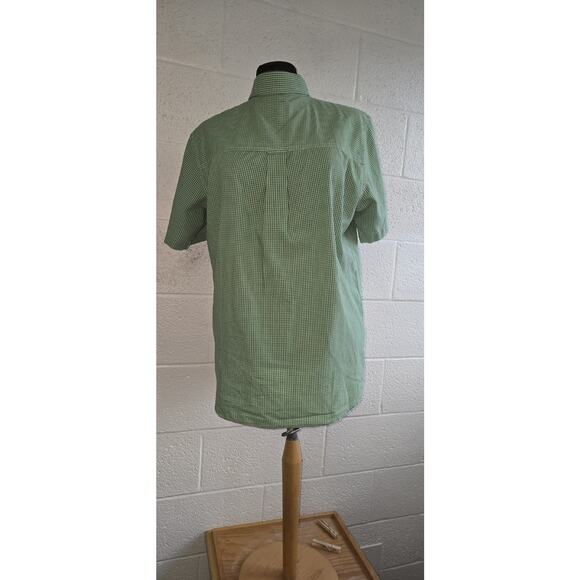 Nice Men's Large Ralph Lauren Chaps Easy Care Green Check Button-Down Medium - Picture 7 of 11